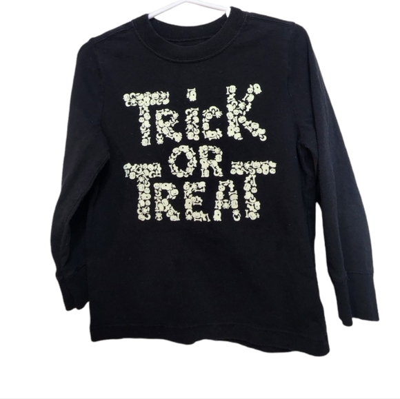 Old Navy Long Sleeve Unisex Trick or Treat Black Long Sleeve size 4T - Picture 1 of 4